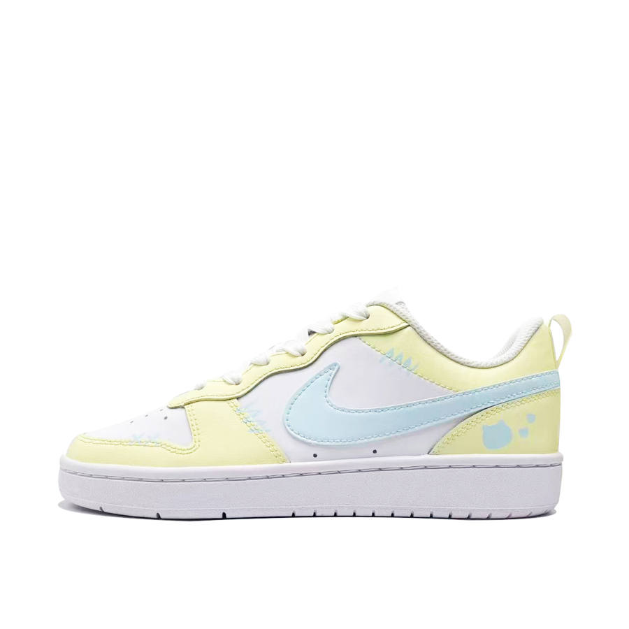 Nike Nike Court Borough Low 2 Slip Resistant Anti Kick Balance Low top Skateboard Shoes Yellow/White Kids'