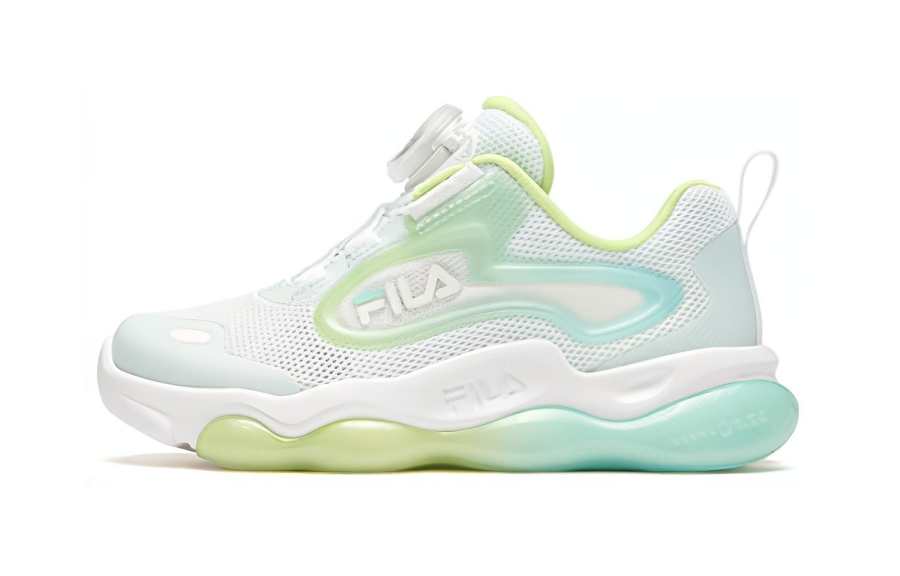 FILA KIDS Cushioning Low top Kids Lifestyle Shoes Sail Blue/Sharp Green Children Aged 3 7 Years Old