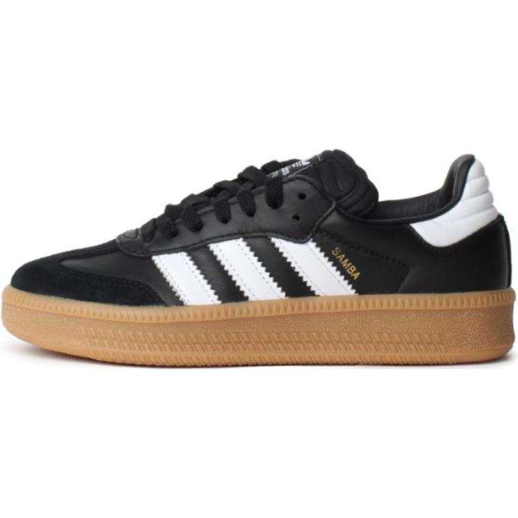 Adidas Originals Samba XLG Leather Slip Resistant Abrasion Resistant Low top Kids' Skateboarding Shoes Black Teenagers