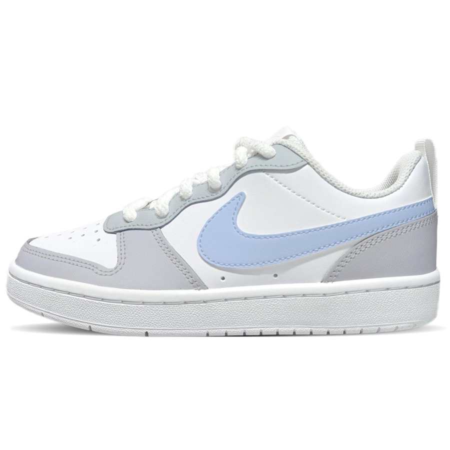 Nike Nike Court Borough Low 2 Leather Low top Kids' Skateboarding Shoes Gray Blue Teenagers