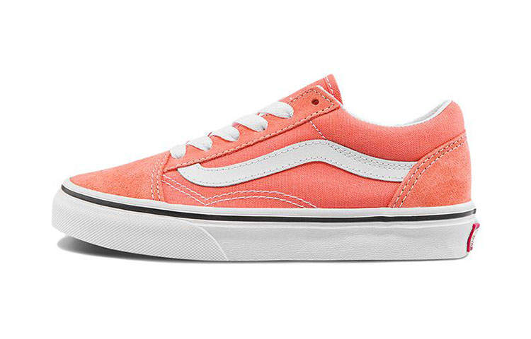 Vans Old Skool Casual Low top Kids' Skateboarding Shoes Orange Children Aged 3 7 Years Old