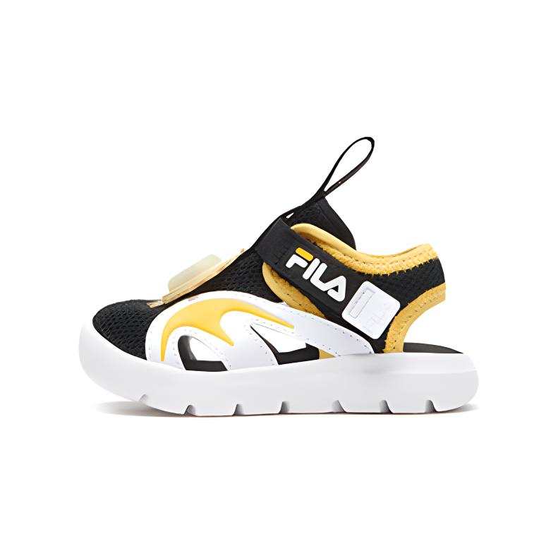 FILA KIDS Comfortable And Breathable Slip Resistant Abrasion Resistant Toddler Shoes Yellow Black Infant And Toddler