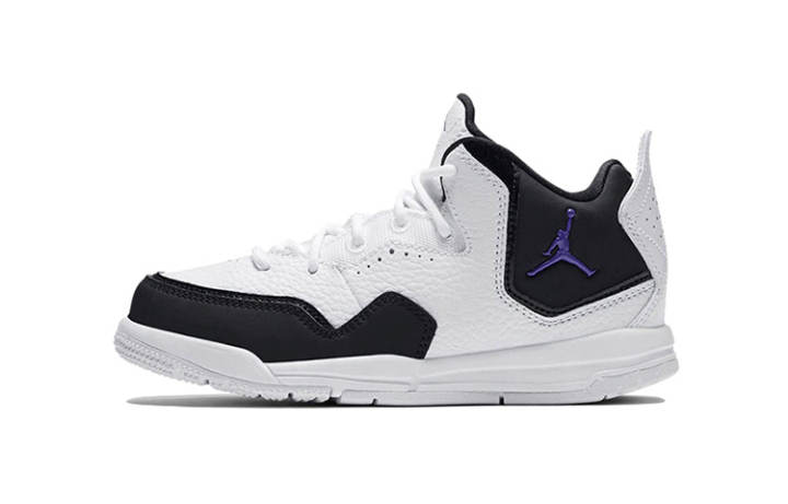 Jordan Jordan Courtside 23 Concord Cushioning Children's Basketball Shoes White Black Purple Kids'