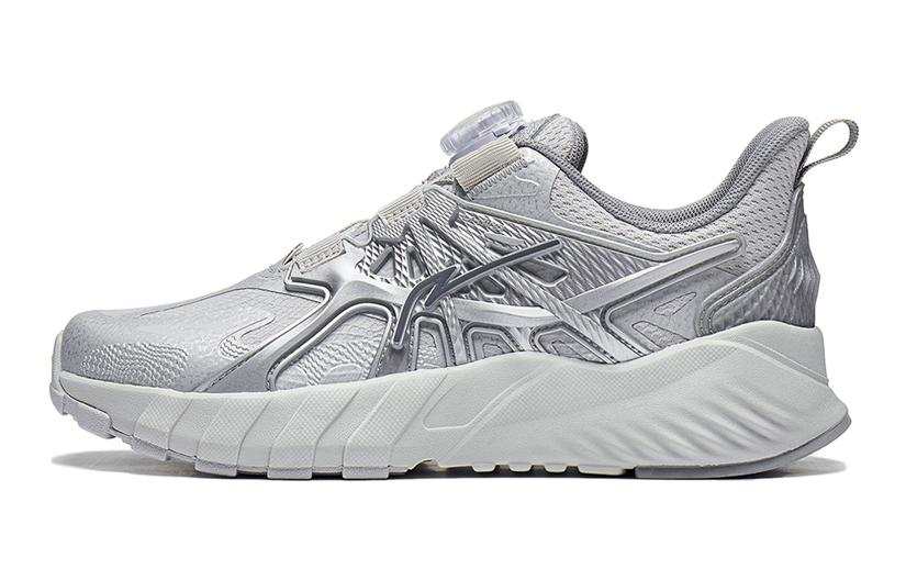 Li-Ning YOUNG Li Ning YOUNG Sports Life Collection Flash Shadow V6 Comfortable Low top Casual Shoes Silver Teenagers