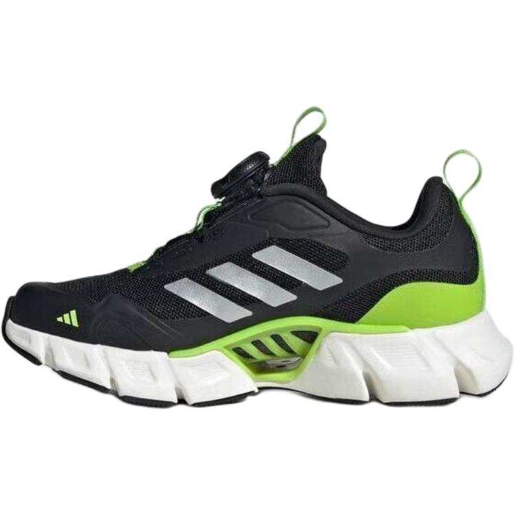 Adidas Adidas Synthetic Leather, Textile Low top Kids' Running Shoes Black Green