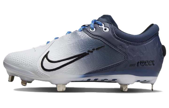Nike Nike Hyperdiamond 4 Abrasion Resistant Breathable Low top Training Shoes Blue White Unisex