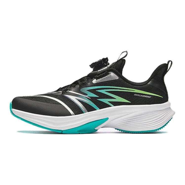 Antakids Lurid Wave Low top Running Shoes Black/Fluorescent Aqua Green Teenagers