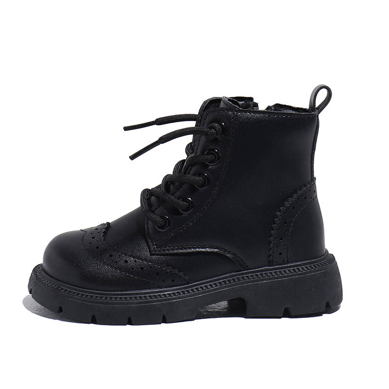 Babaya Synthetic Leather Fleece Lined Comfortable Slip Resistant Thermal Slip Resistant Thermal High top Kids' Boots