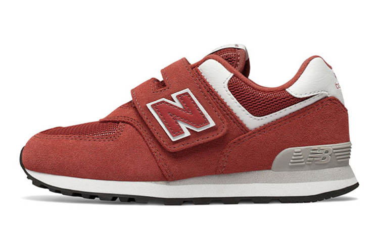 New Balance New Balance NB 574 Hook And Loop Kids Lifestyle Shoes Red Teenagers