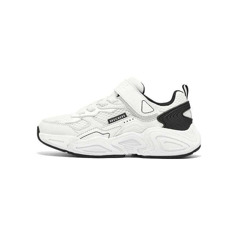 Skechers Kids Abrasion Resistant Abrasion Resistant Low top Kids Lifestyle Shoes White Black Kids'