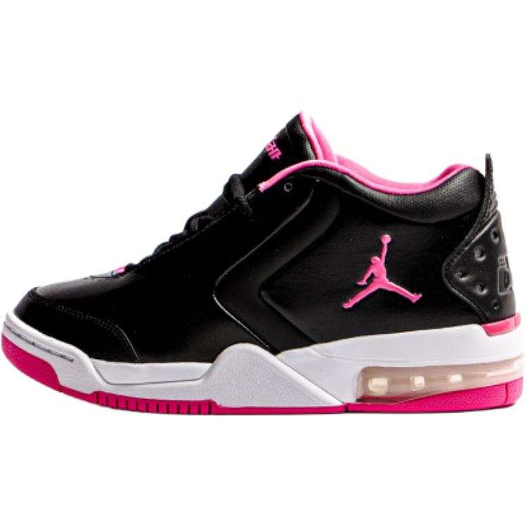 Jordan Jordan Big Fund Slip Resistant Abrasion Resistant Mid top Children's Basketball Shoes Black Pink Teenagers