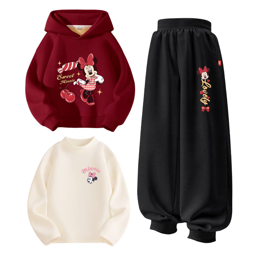 Disney Kids Casual Sportswear Hooded Thickened