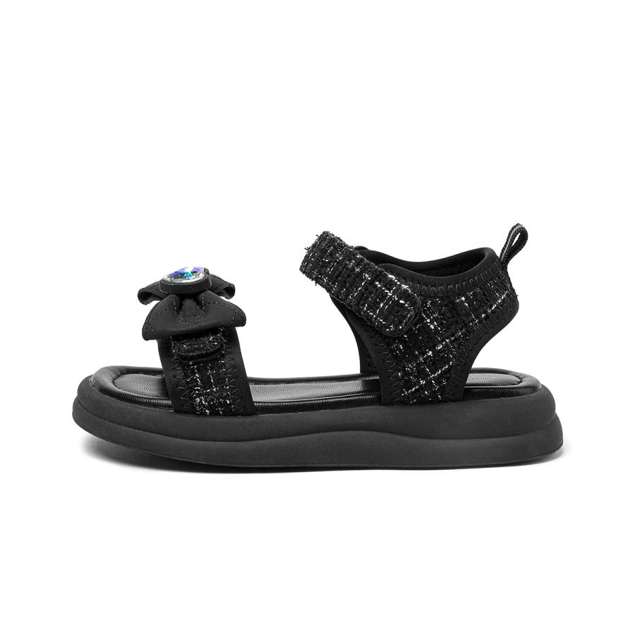 Snoffy Breathable Lightweight Cushioning Sandal Elegant Black Kids'