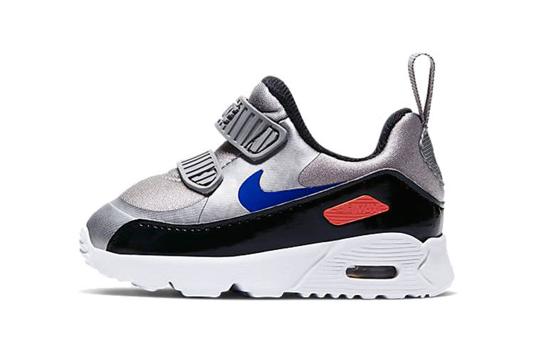 Nike Nike Air Max Tiny 90 Slip on Cushioning Low top Running Shoes Metallic Silver Infant And Toddler