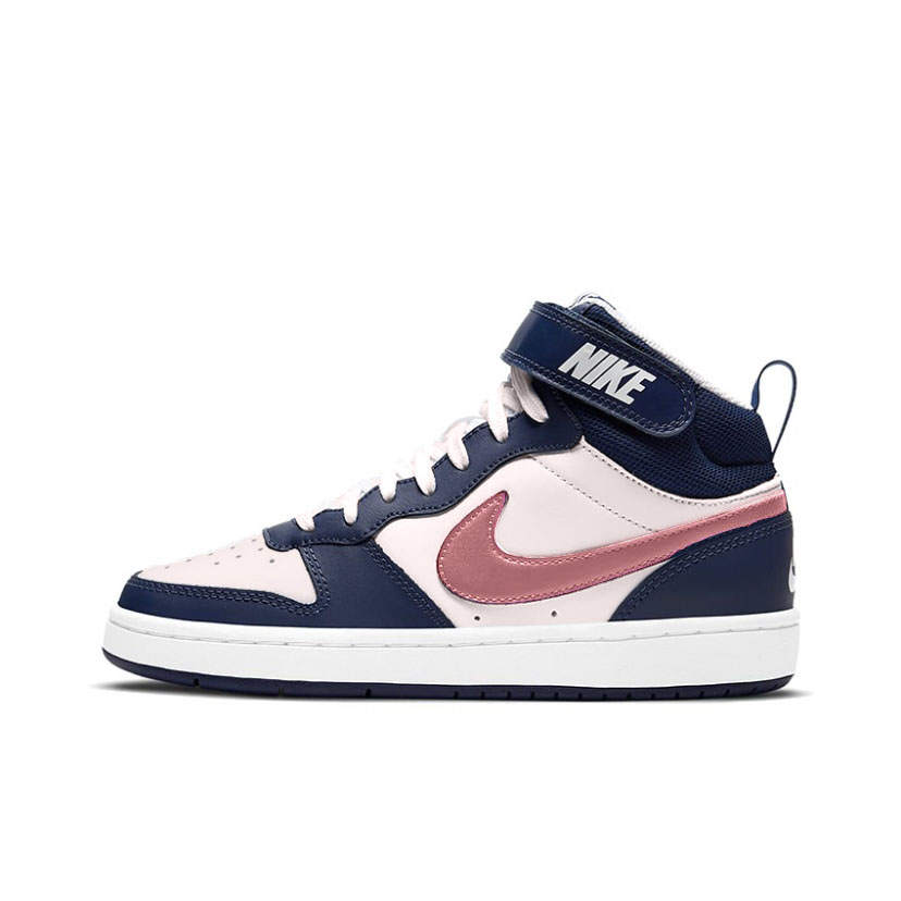Nike Nike Court Borough 2 Mid 2 Synthetic Leather Mid top Kids' Skateboarding Shoes Pink Teenagers