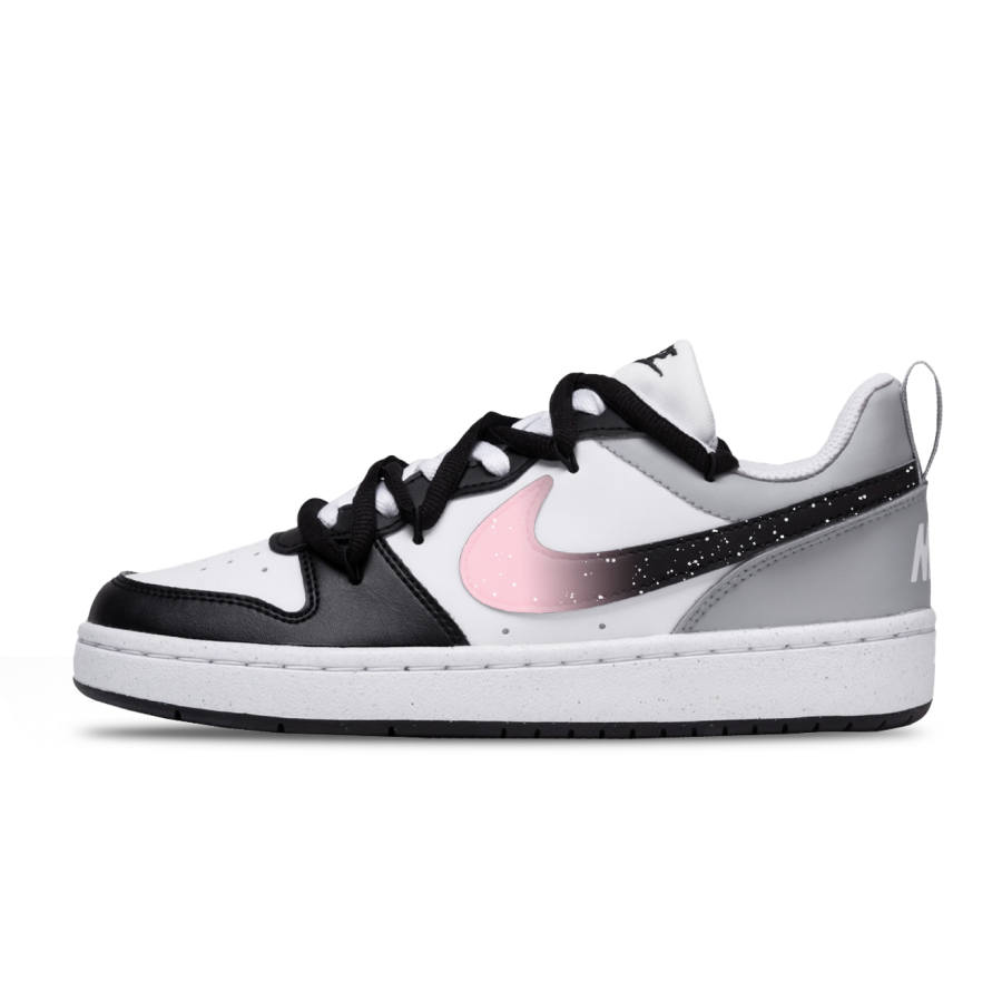 Nike Nike Court Borough Mist White Star Illusion Slip Resistant Abrasion Resistant Low top Kids' Skateboarding Shoes