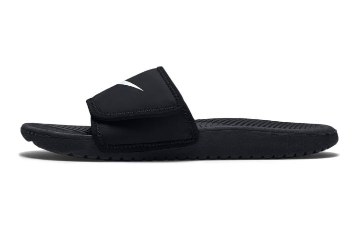 Nike Nike Kawa Slip Resistant Abrasion Resistant Slippers Black White Kids'