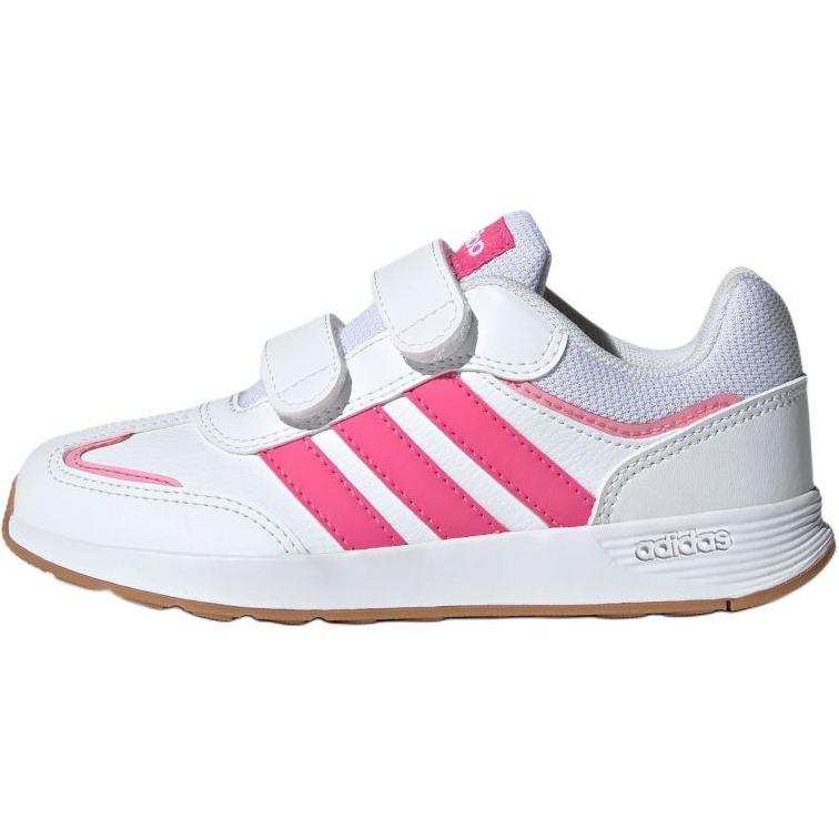 Adidas Adidas TENSAUR SWITCH Abrasion Resistant Low top Kids Lifestyle Shoes White/Pulse Magenta/Blessing Pink Kids'
