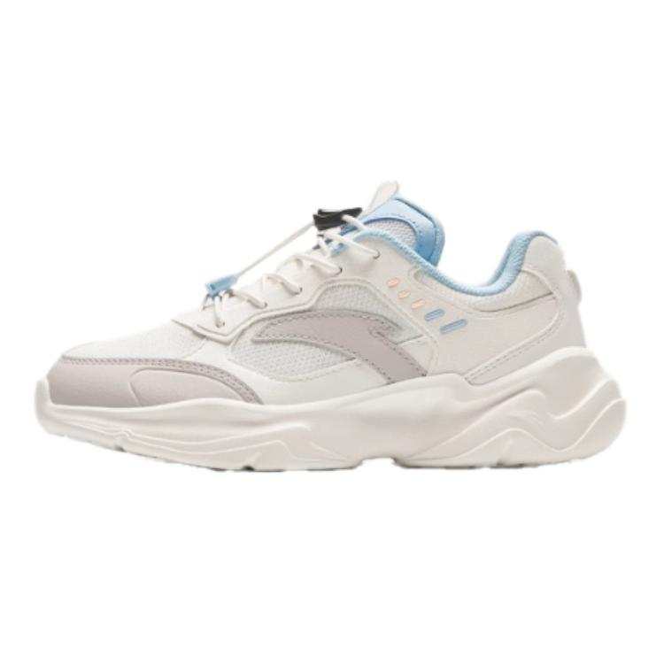 Antakids Fabric Comfortable Low top Casual Shoes White Gray Teenagers