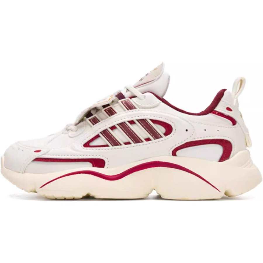 Adidas Originals Ozmillen Slip Resistant Abrasion Resistant Low top Kids Lifestyle Shoes White Red Kids'