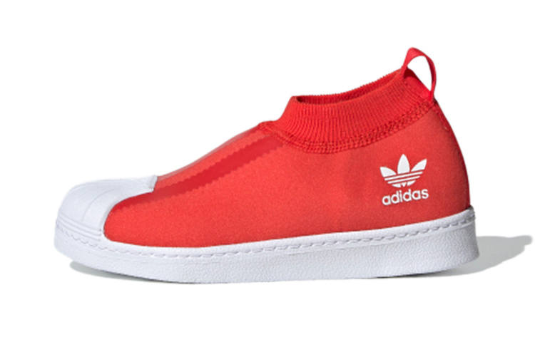 Adidas Originals 360 Sock C Breathable Mid top Kids' Skateboarding Shoes Red Children Aged 3 7 Years Old