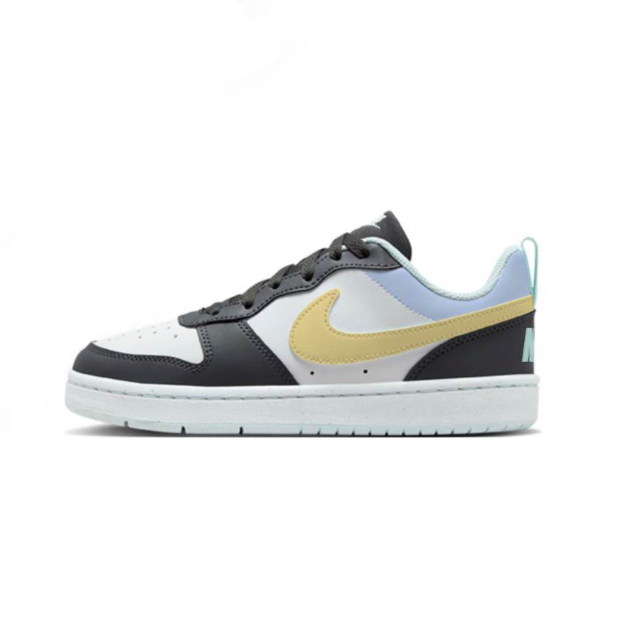 Nike Nike Court Borough Anti Slip Wear Resistant Low Top Kids' Skateboarding Shoes Black Teenagers