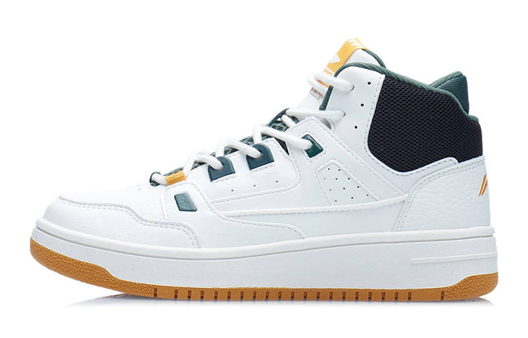 Li-Ning YOUNG Li Ning YOUNG Mid top Casual Shoes White Green Teenagers