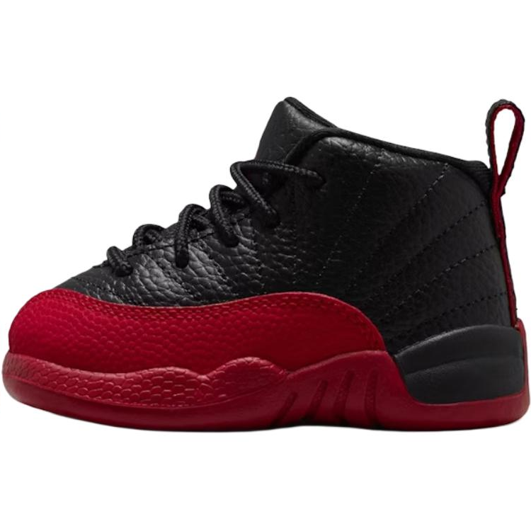 Jordan Jordan Air Jordan 12 Slip Resistant Abrasion Resistant Low top Toddler Shoes Black Red Infant And Toddler