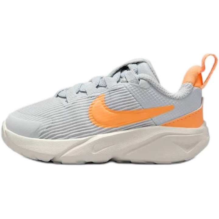 Nike Nike Star Runner 4 Soft And Comfortable Slip Resistant Abrasion Resistant Low top Toddler Shoes White/Gold