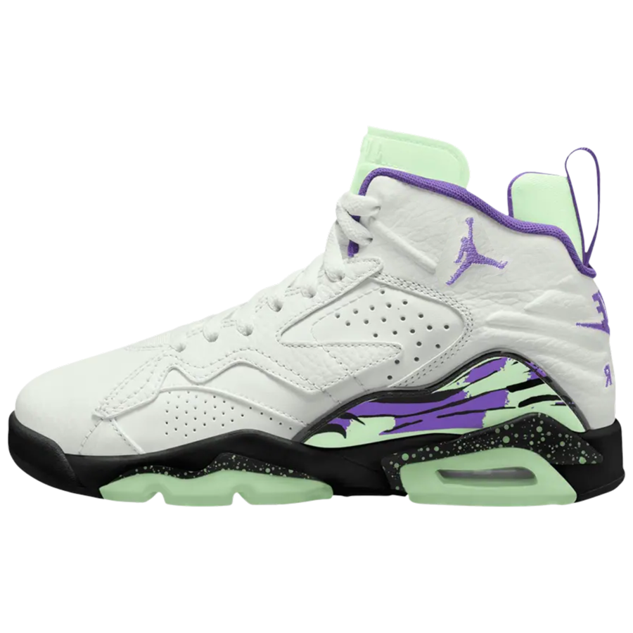 Jordan Jordan MVP Mid top Basketball Shoes White Black Purple Unisex