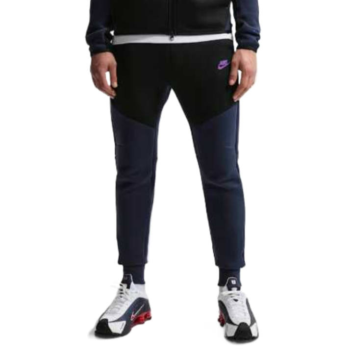 Nike Nike Knitted Sweatpants Men's Obsidian Black/Black/Bright Purple Thickened Cuffed Pants