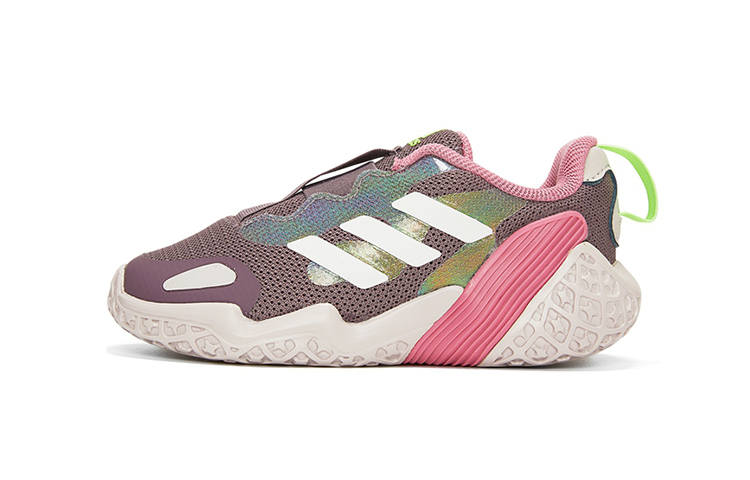 Adidas Adidas 4Uture Slip Resistant, Abrasion Resistant, Breathable Low top Toddler Shoes Purple Pink White Infant And Toddler