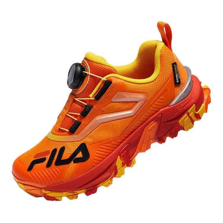 FILA KIDS Slip Resistant Anti Kick Low top Kids' Outdoor Shoes Orange Tiger Orange/Black