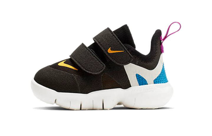 Nike Nike Free RN 5.0 Low top Running Shoes Black Yellow Infant And Toddler