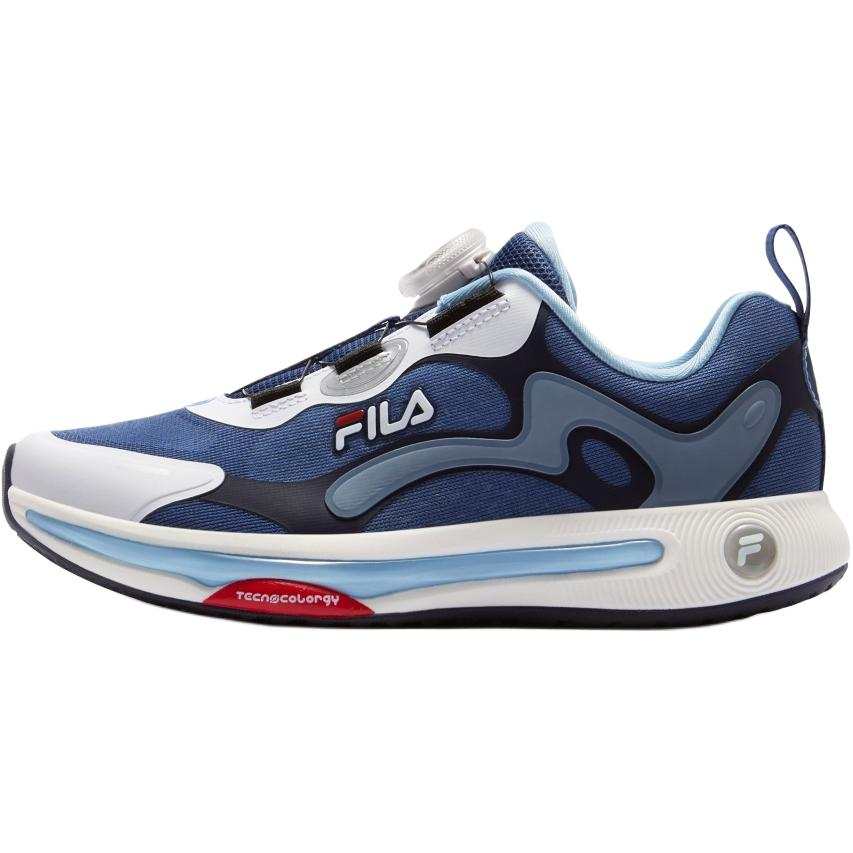 FILA KIDS Microjump Lightweight Cushioning Low top Kids' Running Shoes Iron Blue/FILA White Teenagers