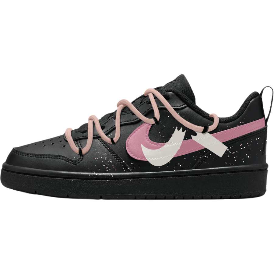 Nike Nike Court Borough Leather Low top Kids' Skateboarding Shoes Black Teenagers