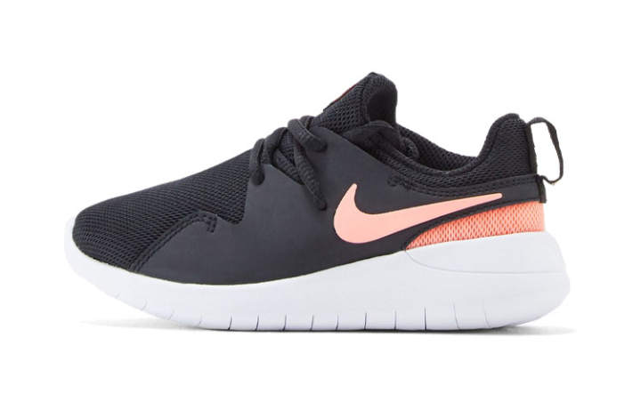 Nike Nike Tessen Mesh Slip Resistant Cushioning Low top Kids' Running Shoes Black White Pink Children Aged 3 7 Years Old