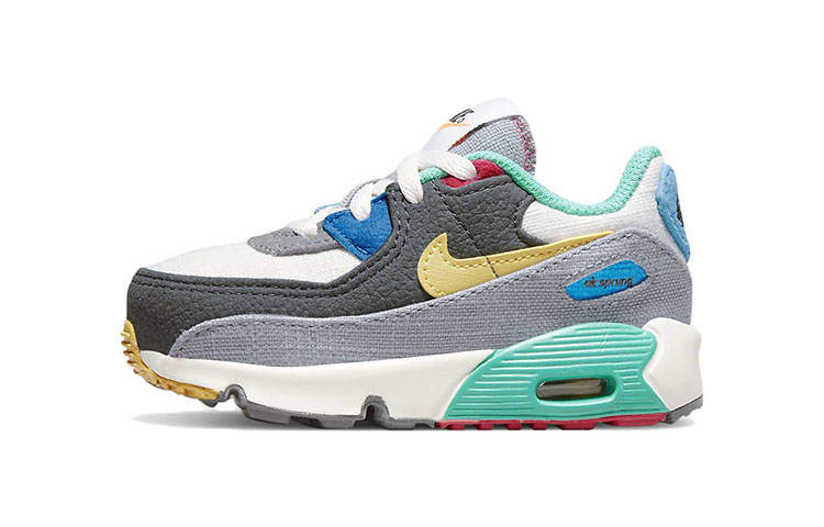 Nike Nike Air Max 90 Low top Toddler Shoes Gray Yellow Infant And Toddler