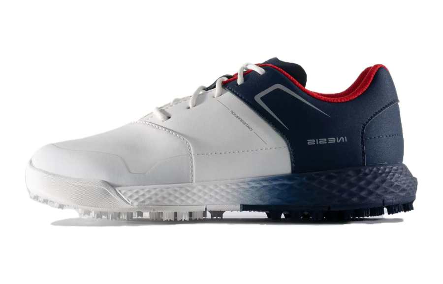 DECATHLON MW500 Slip Resistant Waterproof Non Slip And Waterproof Low top Kids' Training Shoes White Navy Blue Kids'