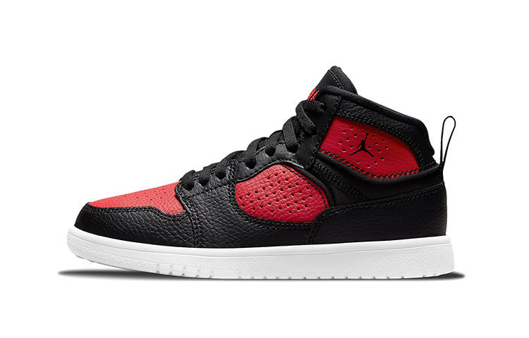 Jordan Jordan Access Mid top Children's Basketball Shoes Black Red Children Aged 3 7 Years Old