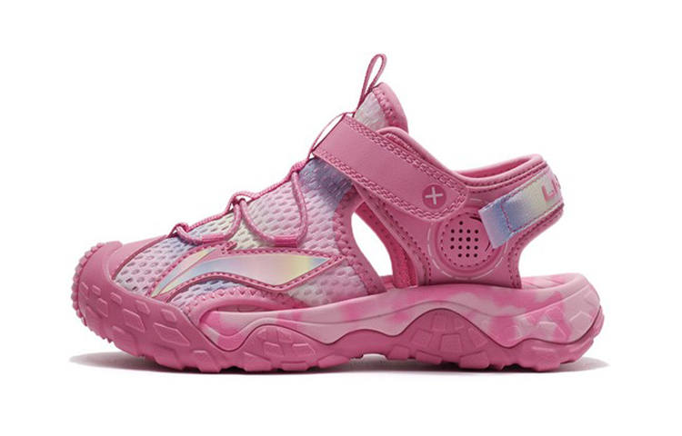 Li-Ning YOUNG Li Ning YOUNG Sports Life Collection Children's Sandals Pink Children Aged 3 7 Years Old