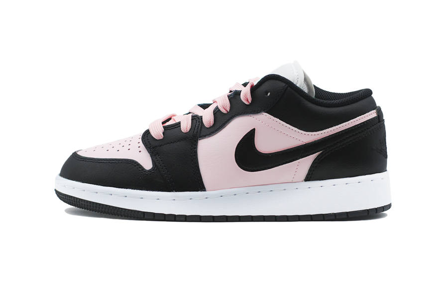 Jordan Jordan Air Jordan 1 Low Cushioning, Wear Resistant Low top Children's Basketball Shoes Black Pink Teenagers