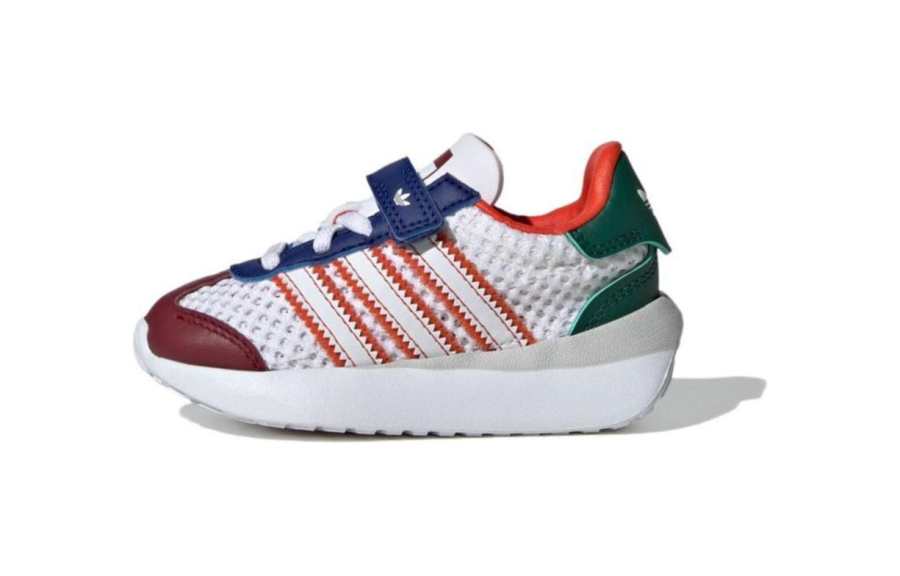 Adidas Originals COUNTRY XLG Abrasion Resistant Low top Toddler Shoes White Red Blue Infant And Toddler