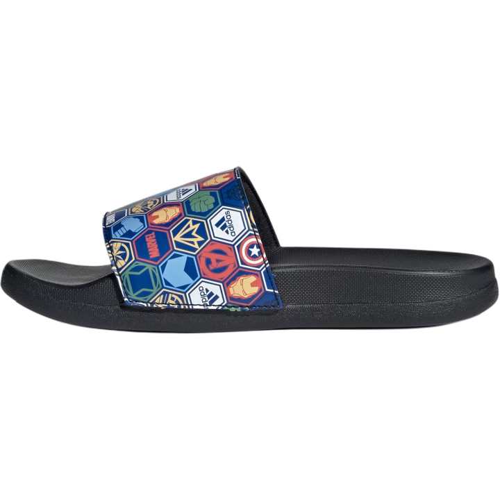 Adidas Marvel Slides x Adidas Adilette Comfortable Rubber Sole Slip Resistant Abrasion Resistant Kids' Slippers Black Kids'