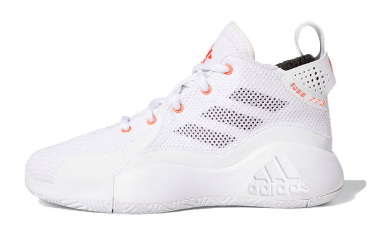 Adidas Adidas D Rose 773 2020 J Breathable Mid top Basketball Shoes White Teenagers