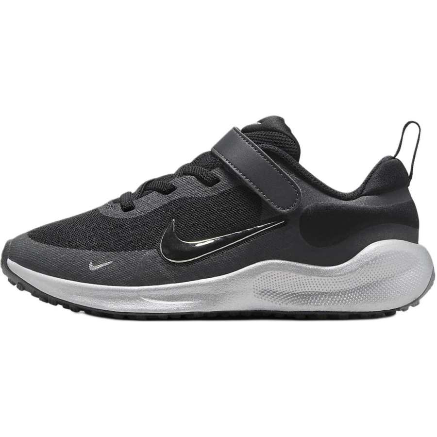 Nike Nike REVOLUTION 7 Fashion Slip Resistant Abrasion Resistant Low top Kids Lifestyle Shoes Black Gray Kids'