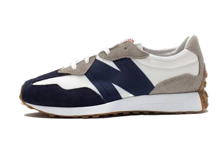 New Balance New Balance NB 327 Comfortable Low top Kids' Running Shoes Beige Gray Blue Teenagers