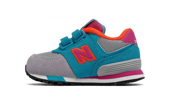 New Balance New Balance Cut And Paste Hook And Loop Cushioning Abrasion Resistant Breathable Low top Toddler Shoes Gray Blue