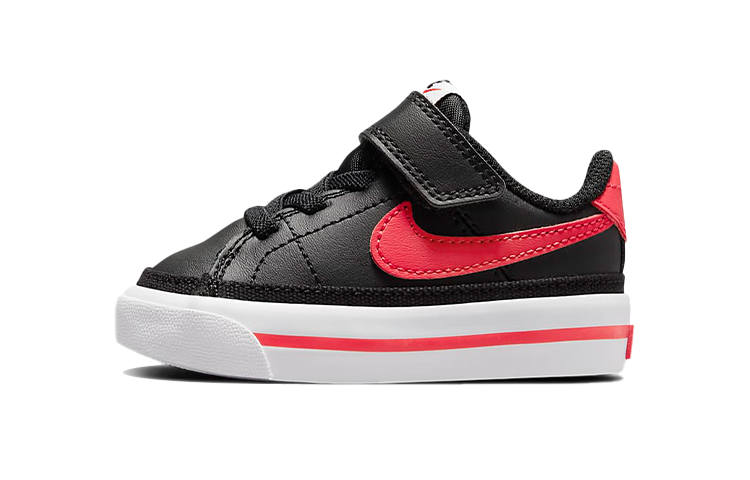 Nike Nike Court Legacy Cushioning, Wear Resistant Low top Toddler Shoes Black Red Infant And Toddler
