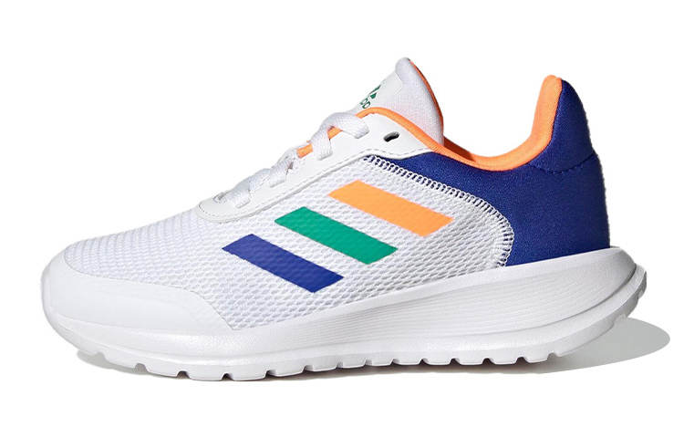 Adidas Adidas TENSAUR Slip Resistant, Abrasion Resistant, Lightweight Mid top Running Shoes White Blue Yellow Kids'